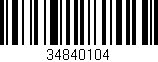 Código de barras (EAN, GTIN, SKU, ISBN): '34840104'