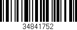 Código de barras (EAN, GTIN, SKU, ISBN): '34841752'