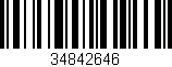 Código de barras (EAN, GTIN, SKU, ISBN): '34842646'