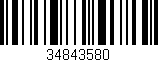 Código de barras (EAN, GTIN, SKU, ISBN): '34843580'