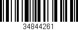 Código de barras (EAN, GTIN, SKU, ISBN): '34844261'