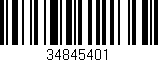 Código de barras (EAN, GTIN, SKU, ISBN): '34845401'