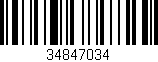 Código de barras (EAN, GTIN, SKU, ISBN): '34847034'