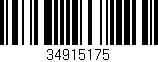 Código de barras (EAN, GTIN, SKU, ISBN): '34915175'