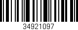 Código de barras (EAN, GTIN, SKU, ISBN): '34921097'