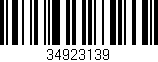 Código de barras (EAN, GTIN, SKU, ISBN): '34923139'
