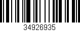 Código de barras (EAN, GTIN, SKU, ISBN): '34926935'
