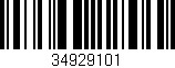 Código de barras (EAN, GTIN, SKU, ISBN): '34929101'