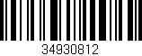 Código de barras (EAN, GTIN, SKU, ISBN): '34930812'