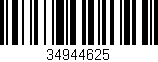Código de barras (EAN, GTIN, SKU, ISBN): '34944625'