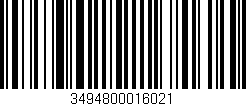 Código de barras (EAN, GTIN, SKU, ISBN): '3494800016021'