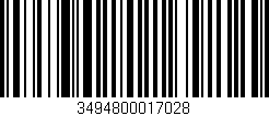 Código de barras (EAN, GTIN, SKU, ISBN): '3494800017028'