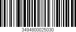 Código de barras (EAN, GTIN, SKU, ISBN): '3494800025030'