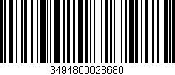 Código de barras (EAN, GTIN, SKU, ISBN): '3494800028680'
