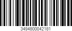 Código de barras (EAN, GTIN, SKU, ISBN): '3494800042181'