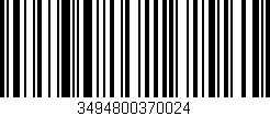 Código de barras (EAN, GTIN, SKU, ISBN): '3494800370024'