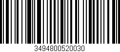Código de barras (EAN, GTIN, SKU, ISBN): '3494800520030'