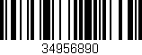 Código de barras (EAN, GTIN, SKU, ISBN): '34956890'