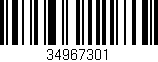 Código de barras (EAN, GTIN, SKU, ISBN): '34967301'