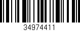 Código de barras (EAN, GTIN, SKU, ISBN): '34974411'