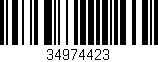 Código de barras (EAN, GTIN, SKU, ISBN): '34974423'