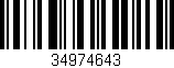 Código de barras (EAN, GTIN, SKU, ISBN): '34974643'