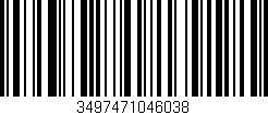 Código de barras (EAN, GTIN, SKU, ISBN): '3497471046038'