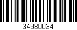 Código de barras (EAN, GTIN, SKU, ISBN): '34980034'