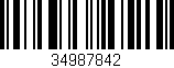 Código de barras (EAN, GTIN, SKU, ISBN): '34987842'