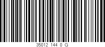 Código de barras (EAN, GTIN, SKU, ISBN): '35012_144_0_G'