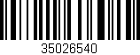 Código de barras (EAN, GTIN, SKU, ISBN): '35026540'