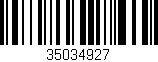 Código de barras (EAN, GTIN, SKU, ISBN): '35034927'