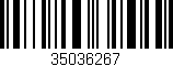 Código de barras (EAN, GTIN, SKU, ISBN): '35036267'