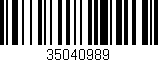 Código de barras (EAN, GTIN, SKU, ISBN): '35040989'