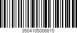 Código de barras (EAN, GTIN, SKU, ISBN): '3504105006815'
