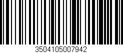 Código de barras (EAN, GTIN, SKU, ISBN): '3504105007942'