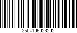 Código de barras (EAN, GTIN, SKU, ISBN): '3504105026202'
