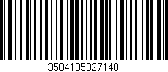 Código de barras (EAN, GTIN, SKU, ISBN): '3504105027148'