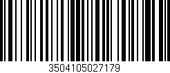 Código de barras (EAN, GTIN, SKU, ISBN): '3504105027179'
