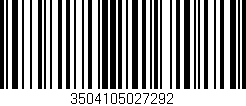 Código de barras (EAN, GTIN, SKU, ISBN): '3504105027292'