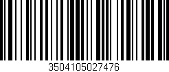 Código de barras (EAN, GTIN, SKU, ISBN): '3504105027476'