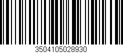 Código de barras (EAN, GTIN, SKU, ISBN): '3504105028930'