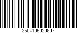 Código de barras (EAN, GTIN, SKU, ISBN): '3504105029807'
