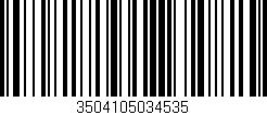 Código de barras (EAN, GTIN, SKU, ISBN): '3504105034535'