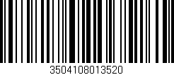 Código de barras (EAN, GTIN, SKU, ISBN): '3504108013520'