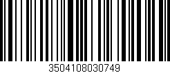 Código de barras (EAN, GTIN, SKU, ISBN): '3504108030749'