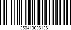 Código de barras (EAN, GTIN, SKU, ISBN): '3504108061361'