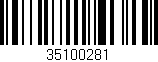 Código de barras (EAN, GTIN, SKU, ISBN): '35100281'