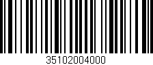 Código de barras (EAN, GTIN, SKU, ISBN): '35102004000'