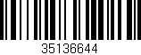 Código de barras (EAN, GTIN, SKU, ISBN): '35136644'